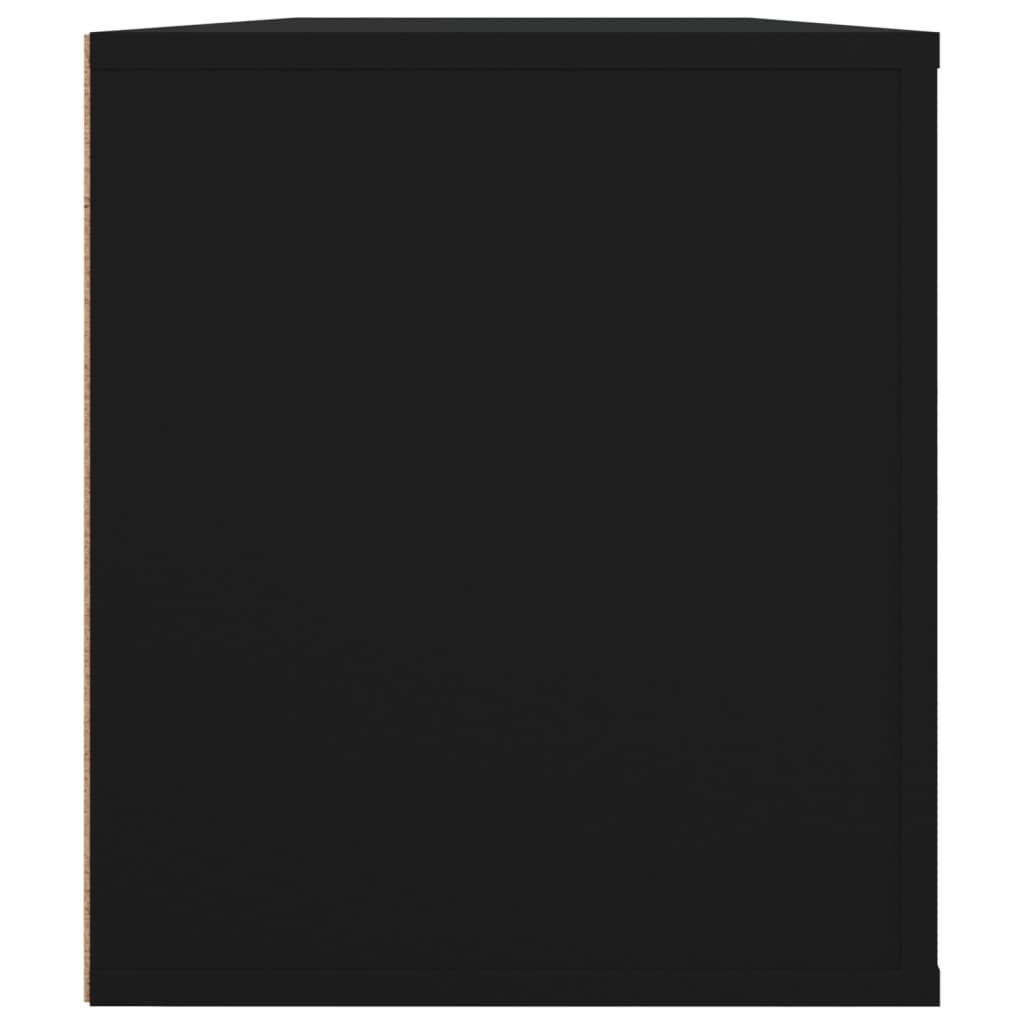 Tv-meubel 100x35x40 cm bewerkt hout zwart is nu te koop bij PeponiXL, paradijselijk wonen!