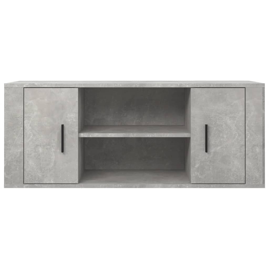 Tv-meubel 100x35x40 cm bewerkt hout betongrijs is nu te koop bij PeponiXL, paradijselijk wonen!
