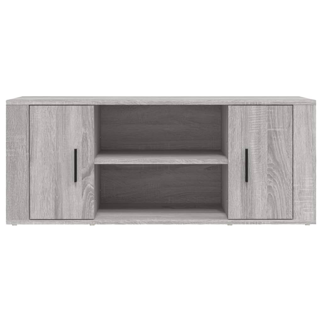 Tv-meubel 100x35x40 cm bewerkt hout grijs sonoma eikenkleurig is nu te koop bij PeponiXL, paradijselijk wonen!