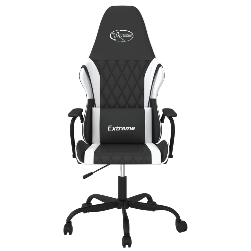 Gamestoel kunstleer zwart en wit is nu te koop bij PeponiXL, paradijselijk wonen!