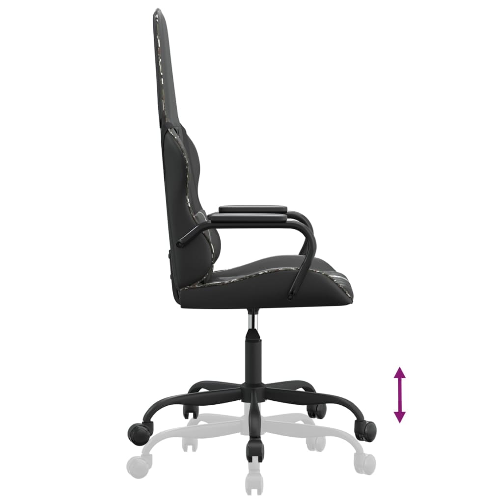 Gamestoel kunstleer zwart en camouflage is nu te koop bij PeponiXL, paradijselijk wonen!