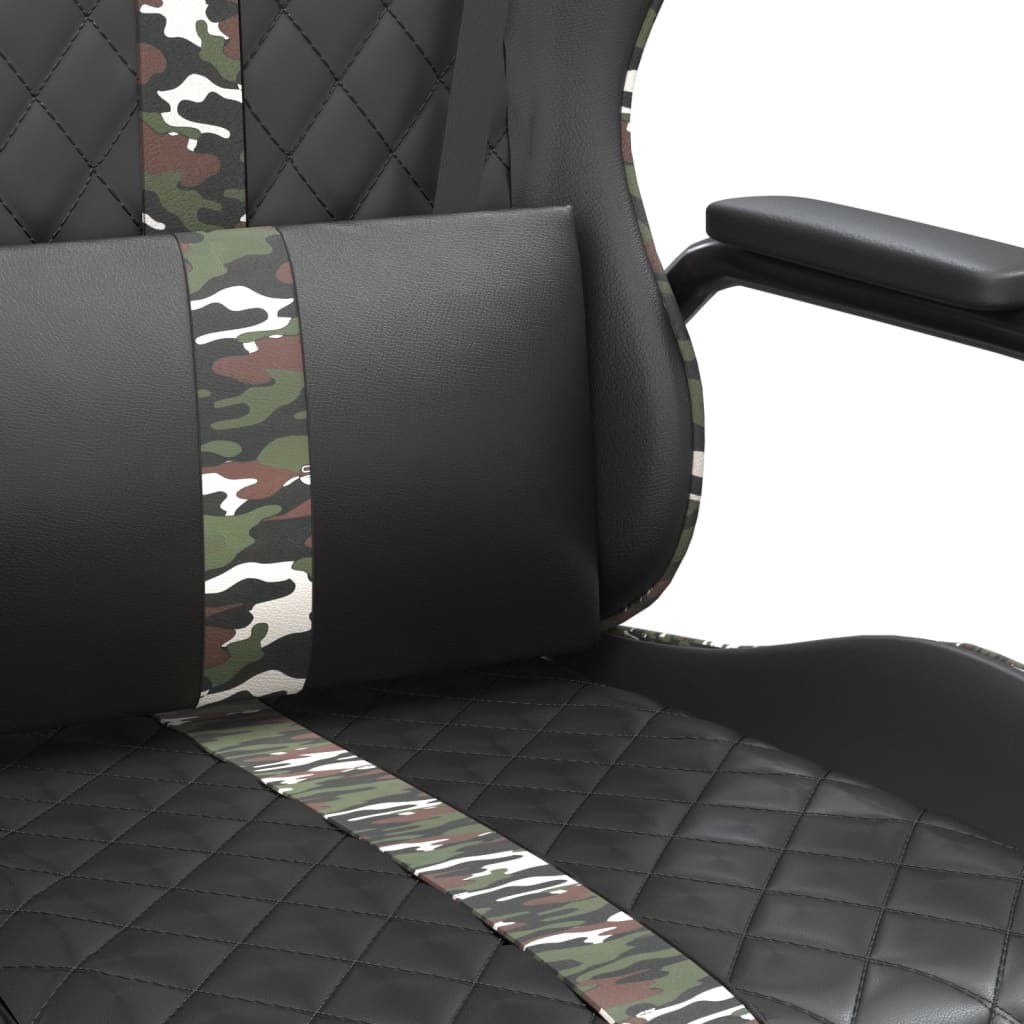 Gamestoel kunstleer zwart en camouflage is nu te koop bij PeponiXL, paradijselijk wonen!