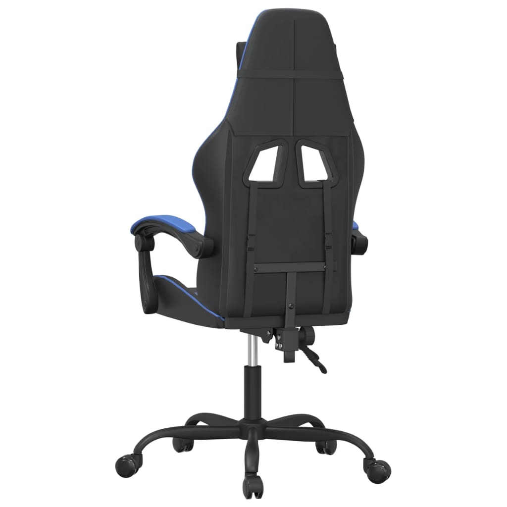 Gamestoel kunstleer zwart en blauw is nu te koop bij PeponiXL, paradijselijk wonen!