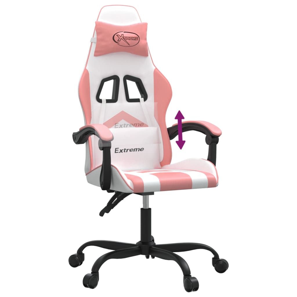 Gamestoel kunstleer wit en roze is nu te koop bij PeponiXL, paradijselijk wonen!