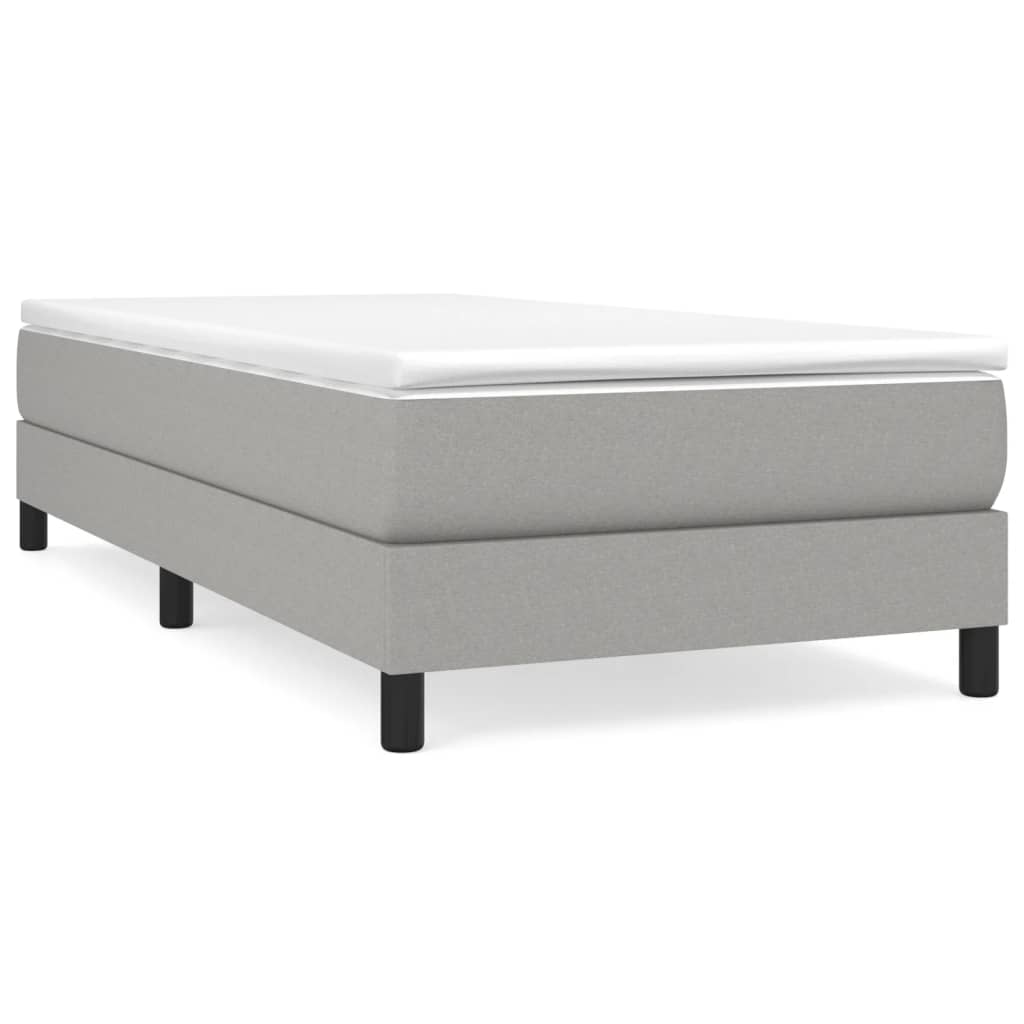 Boxspring bed 80x200 cm stof lichtgrijs is nu te koop bij PeponiXL, paradijselijk wonen!