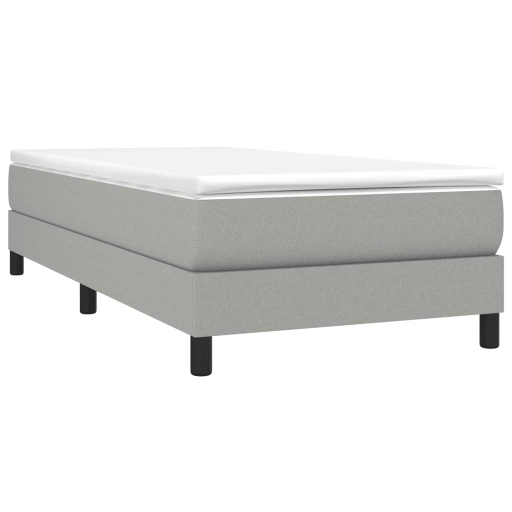 Boxspring bed 80x200 cm stof lichtgrijs is nu te koop bij PeponiXL, paradijselijk wonen!