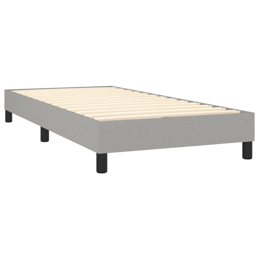Boxspring bed 80x200 cm stof lichtgrijs is nu te koop bij PeponiXL, paradijselijk wonen!