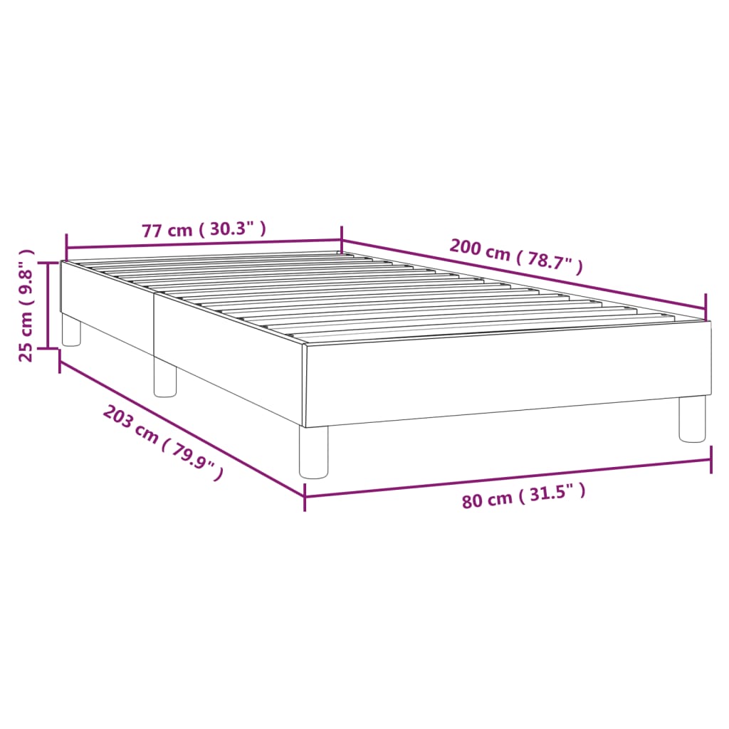 Boxspring bed 80x200 cm stof blauw is nu te koop bij PeponiXL, paradijselijk wonen!