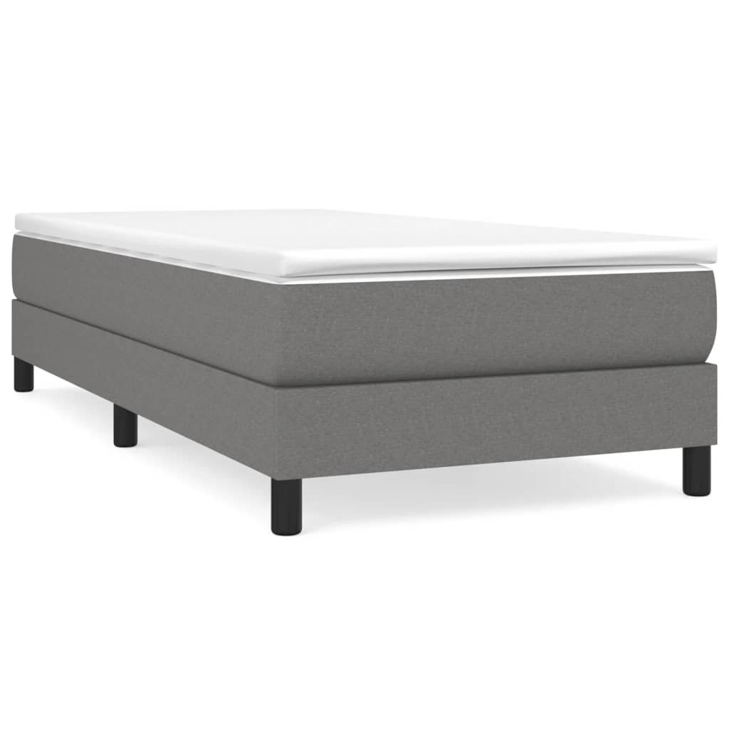 Boxspring bed 100x200 cm stof donkergrijs is nu te koop bij PeponiXL, paradijselijk wonen!