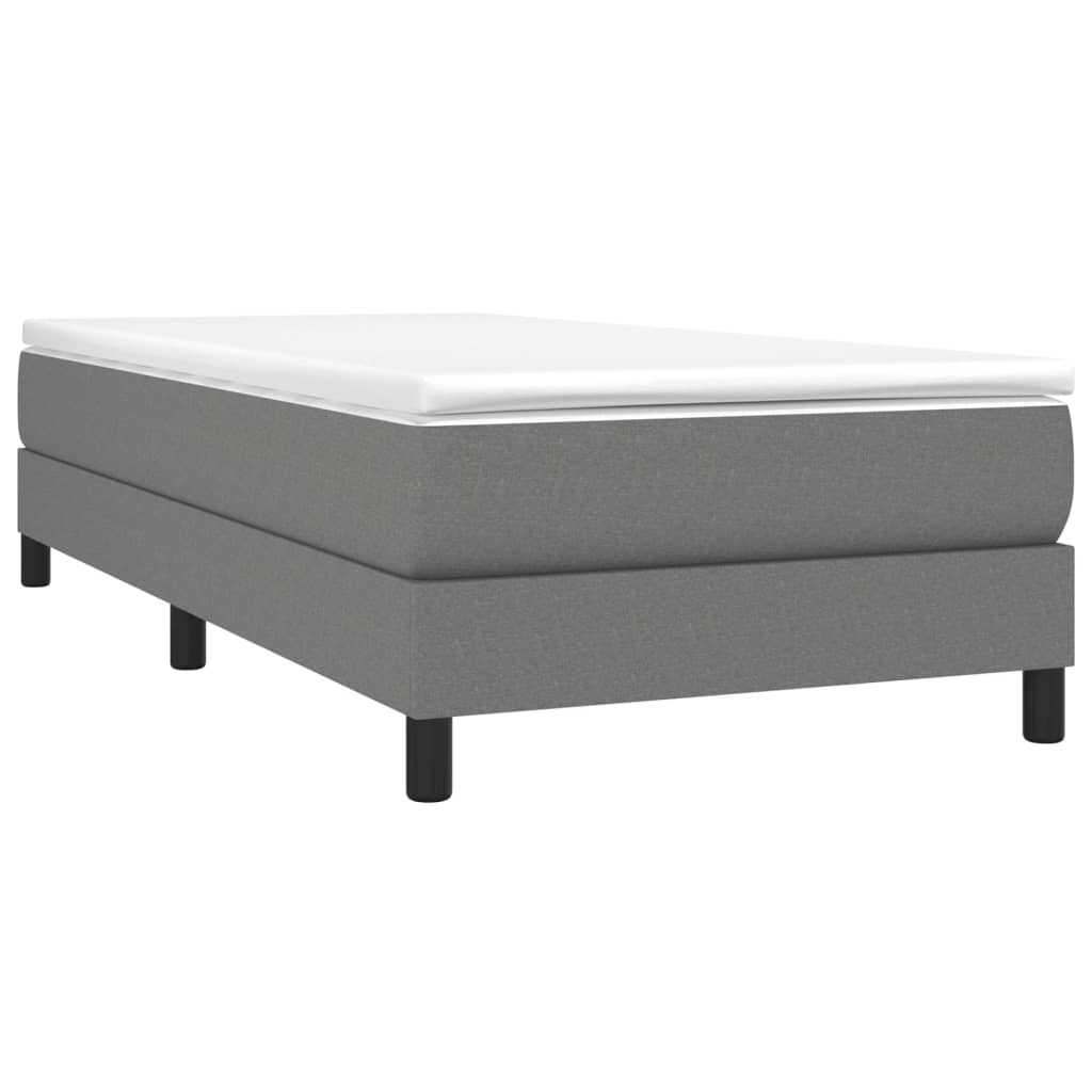 Boxspring bed 100x200 cm stof donkergrijs is nu te koop bij PeponiXL, paradijselijk wonen!