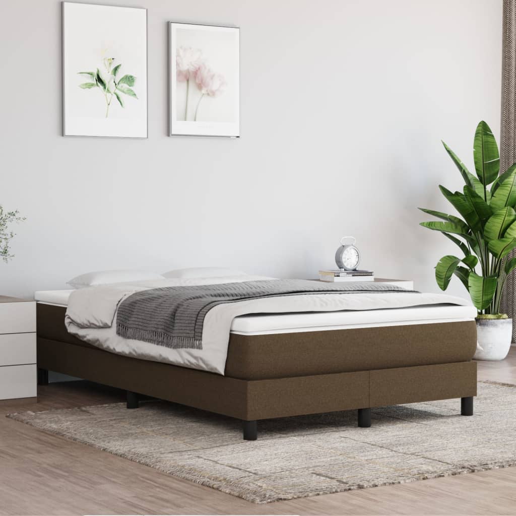 Boxspring bed 120x200 cm stof donkerbruin is nu te koop bij PeponiXL, paradijselijk wonen!
