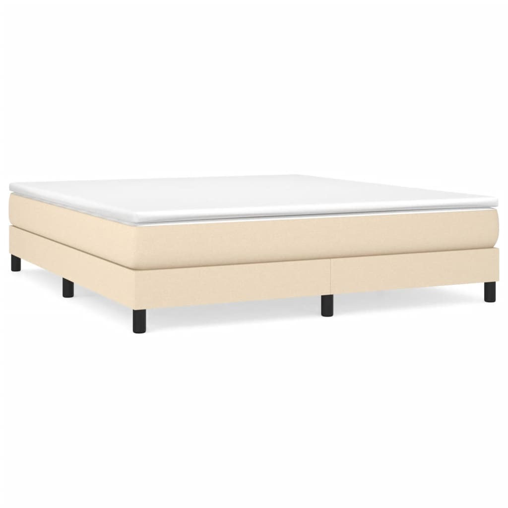 Boxspring bed stof crèmekleurig 160x200 cm is nu te koop bij PeponiXL, paradijselijk wonen!