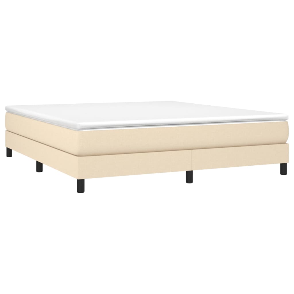 Boxspring bed stof crèmekleurig 160x200 cm is nu te koop bij PeponiXL, paradijselijk wonen!