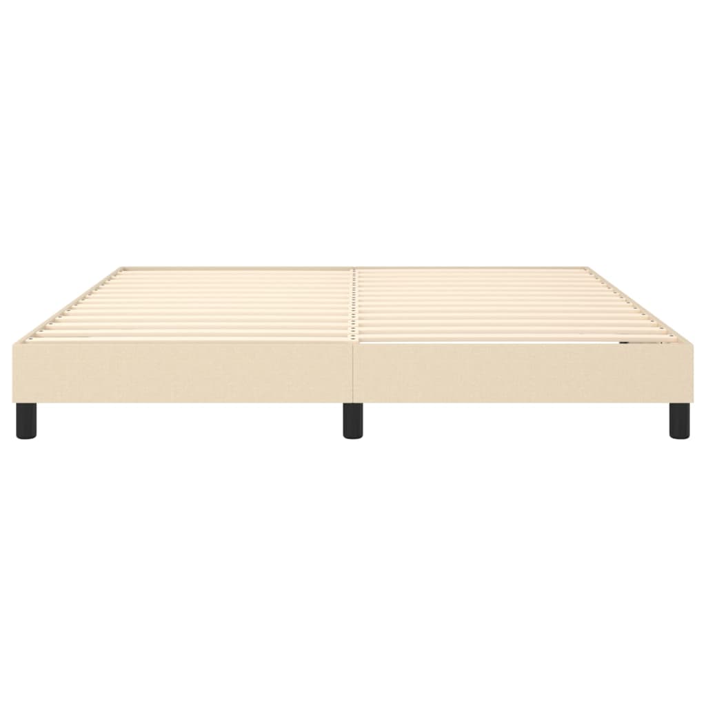 Boxspring bed stof crèmekleurig 160x200 cm is nu te koop bij PeponiXL, paradijselijk wonen!