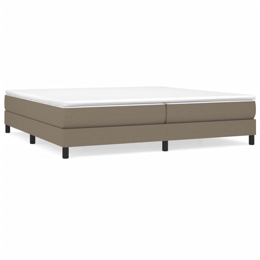 Boxspring bed stof taupe 200x200 cm is nu te koop bij PeponiXL, paradijselijk wonen!