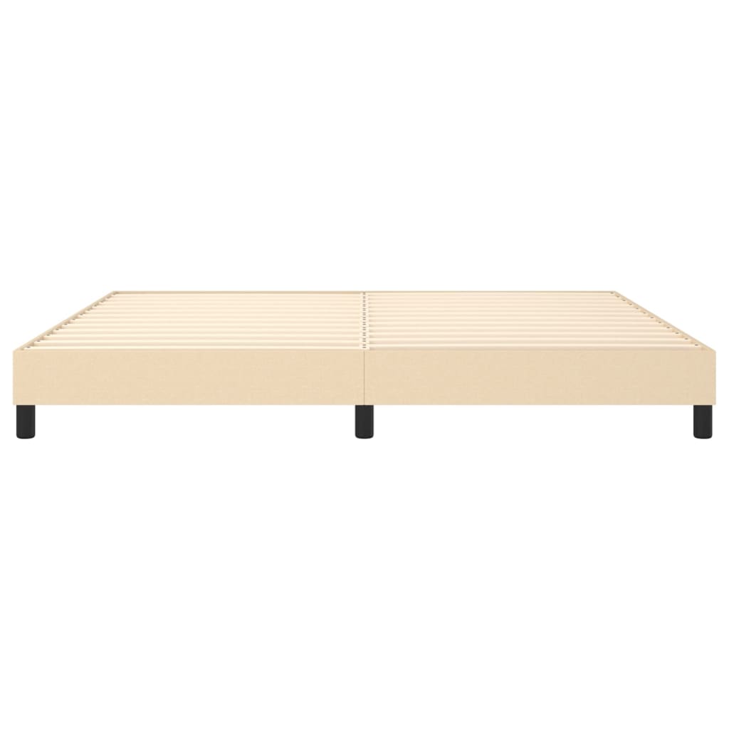 Boxspring bed stof crèmekleurig 200x200 cm is nu te koop bij PeponiXL, paradijselijk wonen!