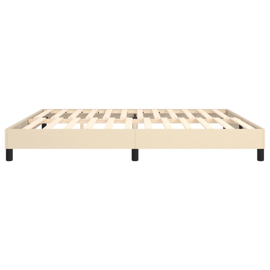 Boxspring bed stof crèmekleurig 200x200 cm is nu te koop bij PeponiXL, paradijselijk wonen!