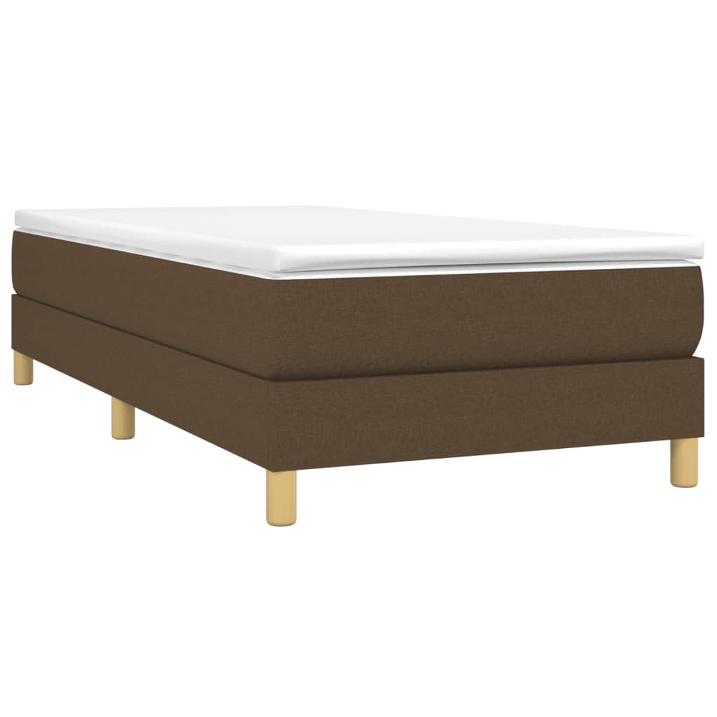 Boxspring bed 90x190 cm stof donkerbruin is nu te koop bij PeponiXL, paradijselijk wonen!