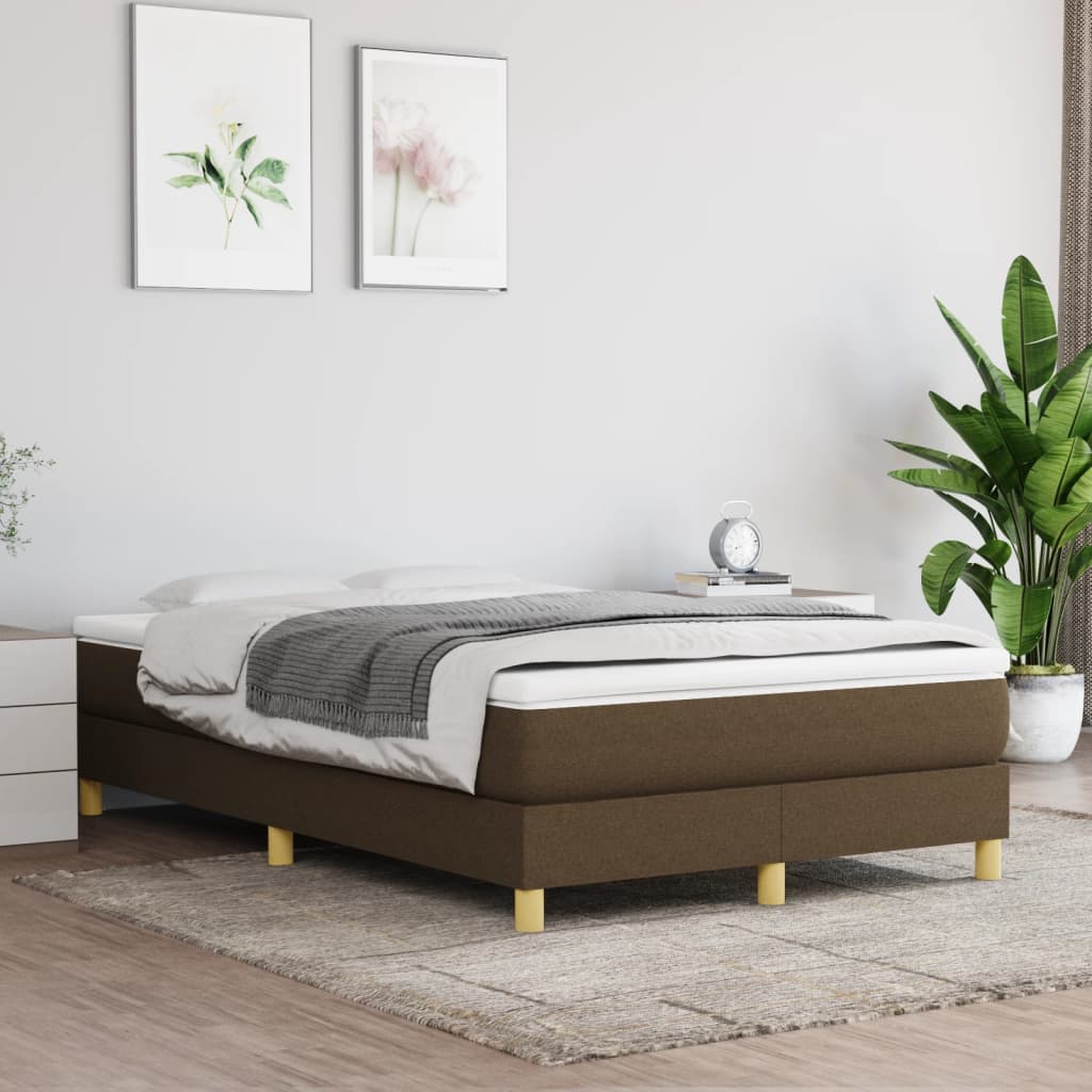 Boxspring bed 120x200 cm stof donkerbruin is nu te koop bij PeponiXL, paradijselijk wonen!