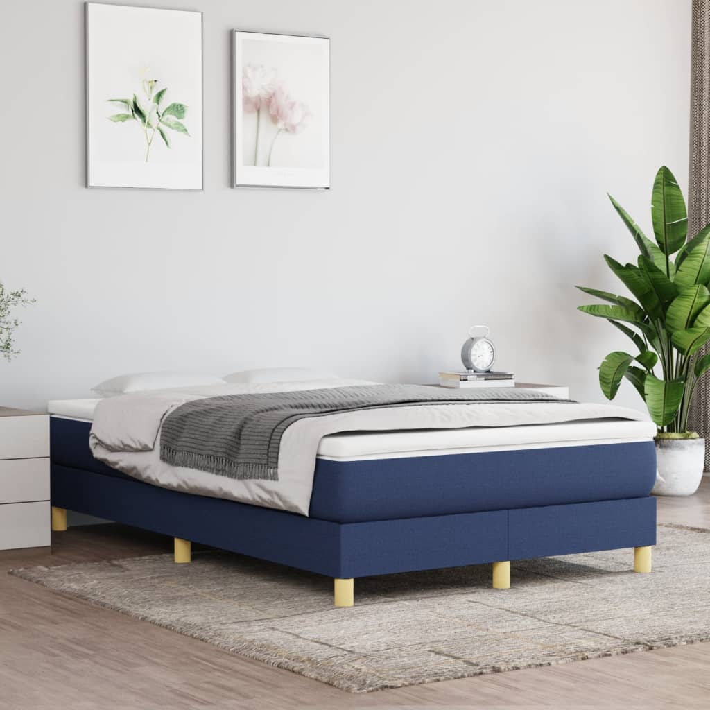 Boxspring bed 120x200 cm stof blauw is nu te koop bij PeponiXL, paradijselijk wonen!