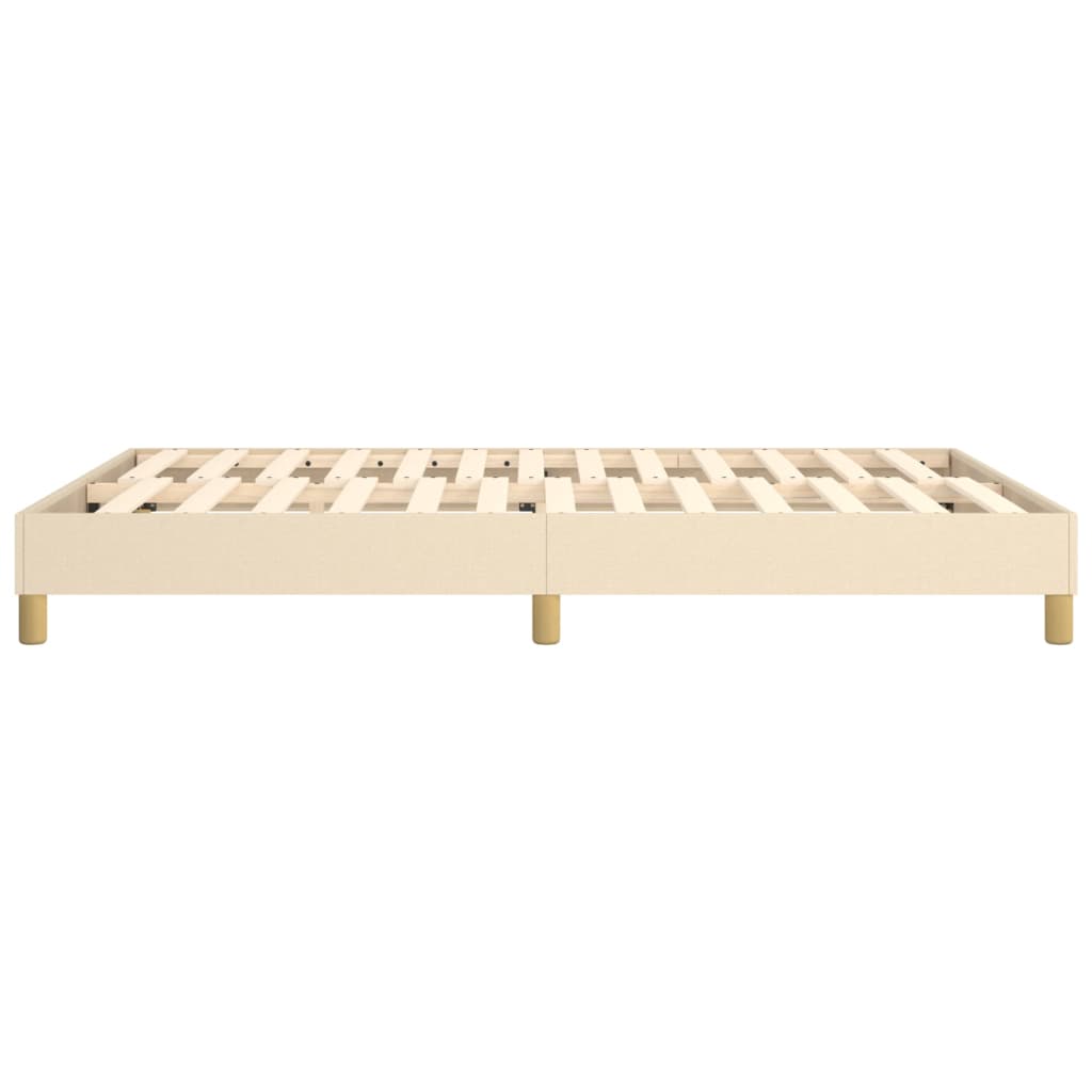 Boxspring bed stof crèmekleurig 140x190 cm is nu te koop bij PeponiXL, paradijselijk wonen!