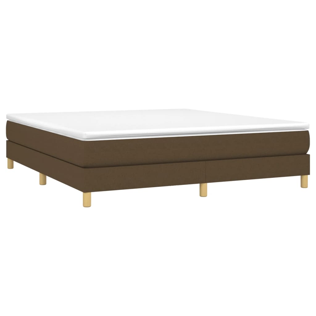 Boxspring bed stof donkerbruin 160x200 cm is nu te koop bij PeponiXL, paradijselijk wonen!