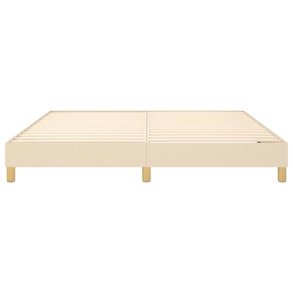 Boxspring bed stof crèmekleurig 160x200 cm is nu te koop bij PeponiXL, paradijselijk wonen!