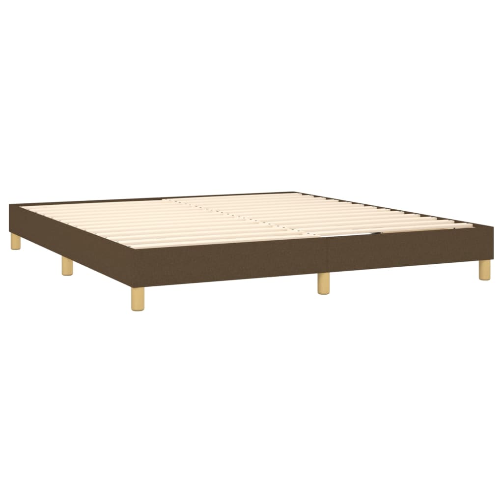 Boxspring bed stof donkerbruin 180x200 cm is nu te koop bij PeponiXL, paradijselijk wonen!
