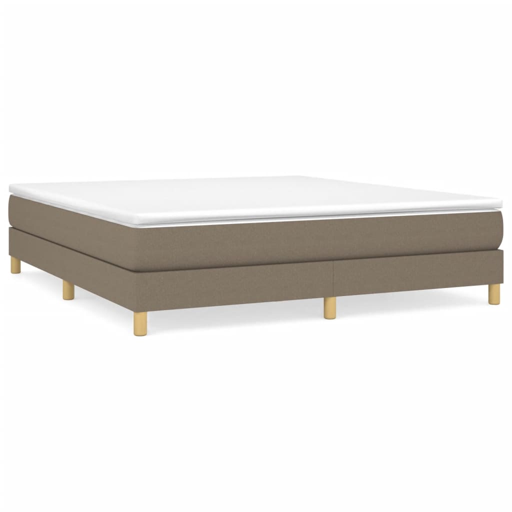 Boxspring bed stof taupe 180x200 cm is nu te koop bij PeponiXL, paradijselijk wonen!