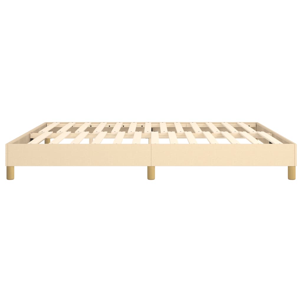 Boxspring bed stof crèmekleurig 180x200 cm is nu te koop bij PeponiXL, paradijselijk wonen!