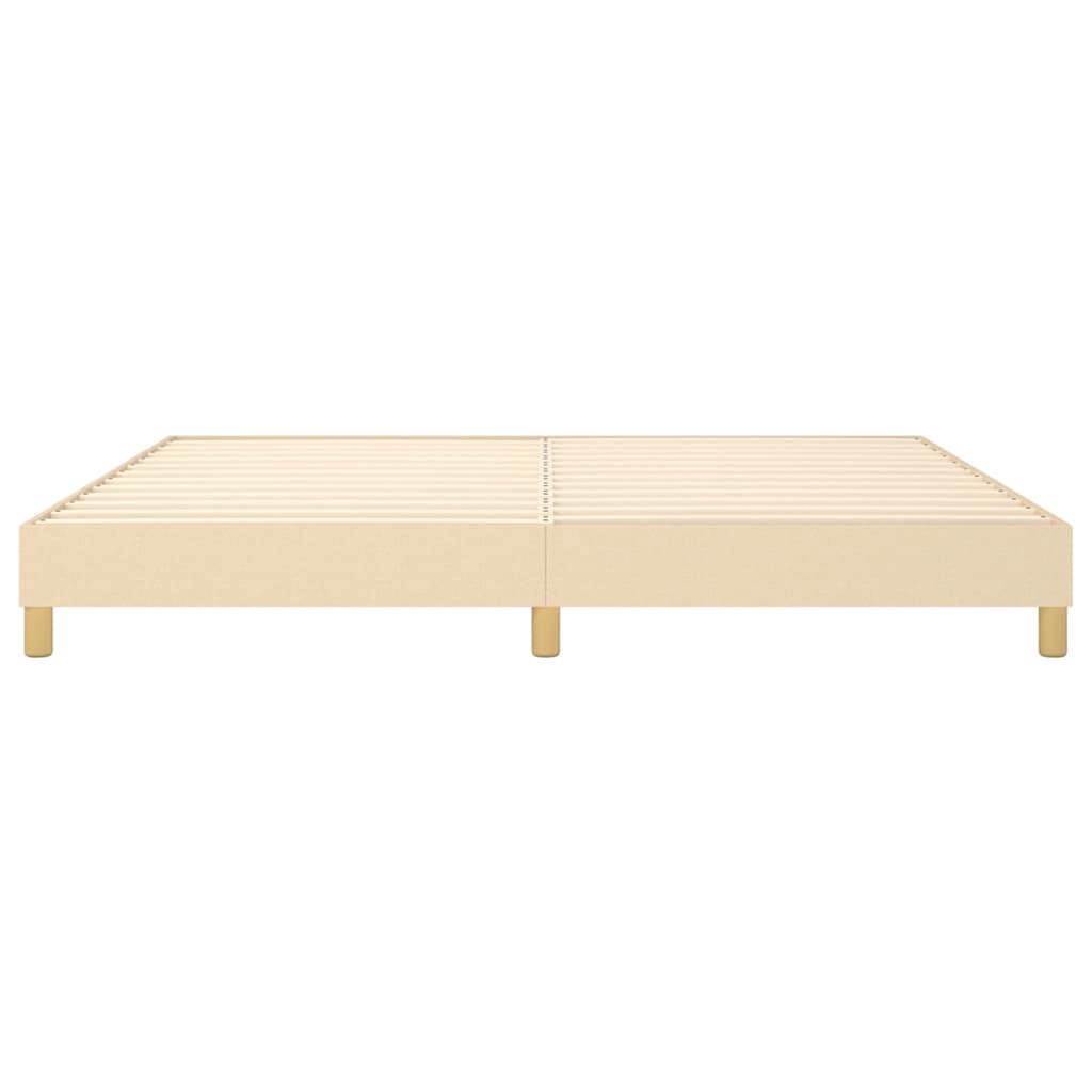 Boxspring bed stof crèmekleurig 200x200 cm is nu te koop bij PeponiXL, paradijselijk wonen!