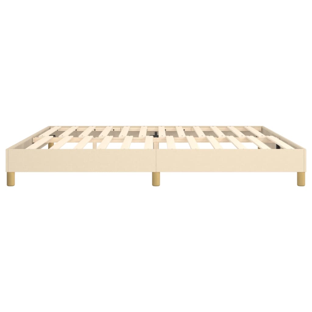 Boxspring bed stof crèmekleurig 200x200 cm is nu te koop bij PeponiXL, paradijselijk wonen!