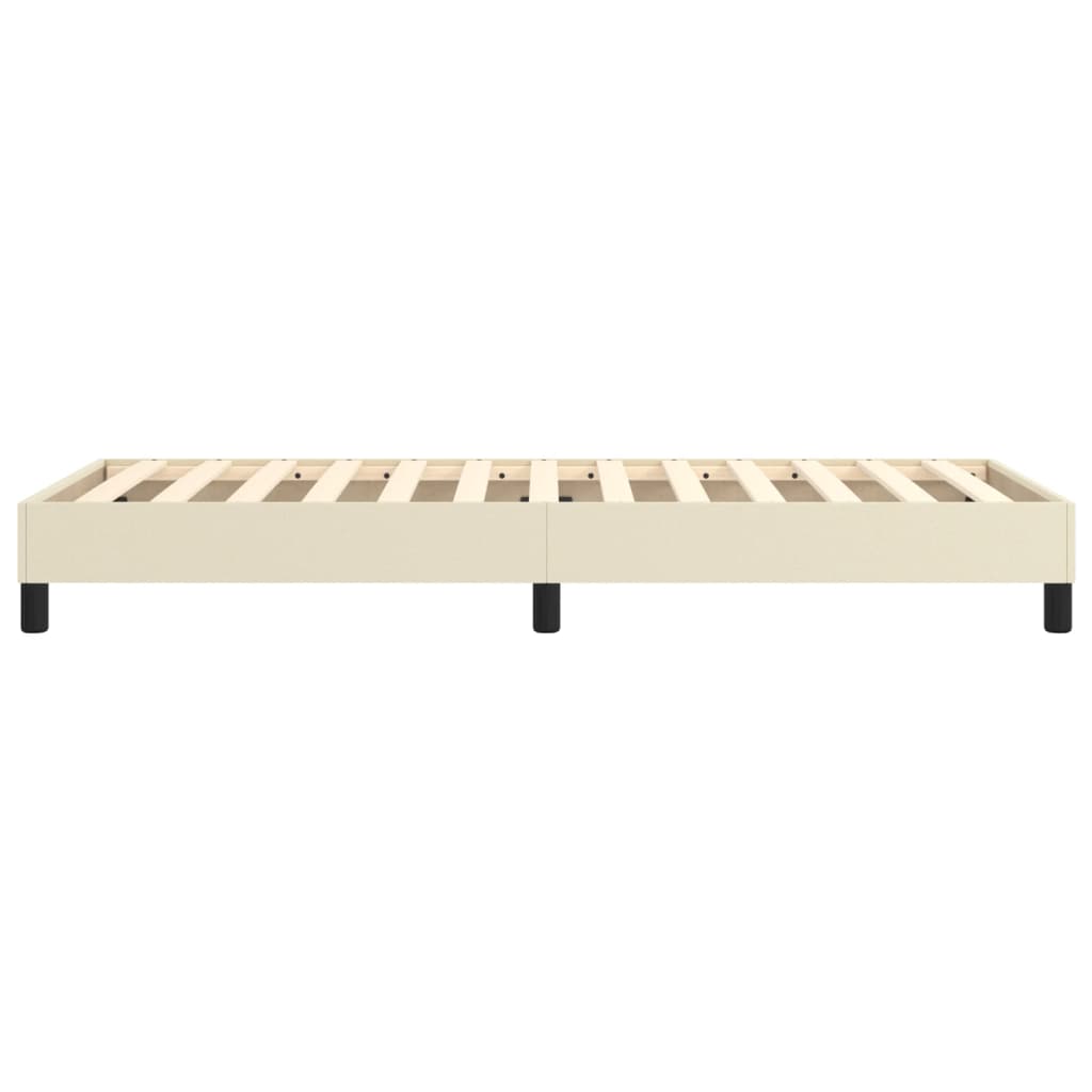 Boxspring bed kunstleer crèmekleurig 80x200 cm is nu te koop bij PeponiXL, paradijselijk wonen!