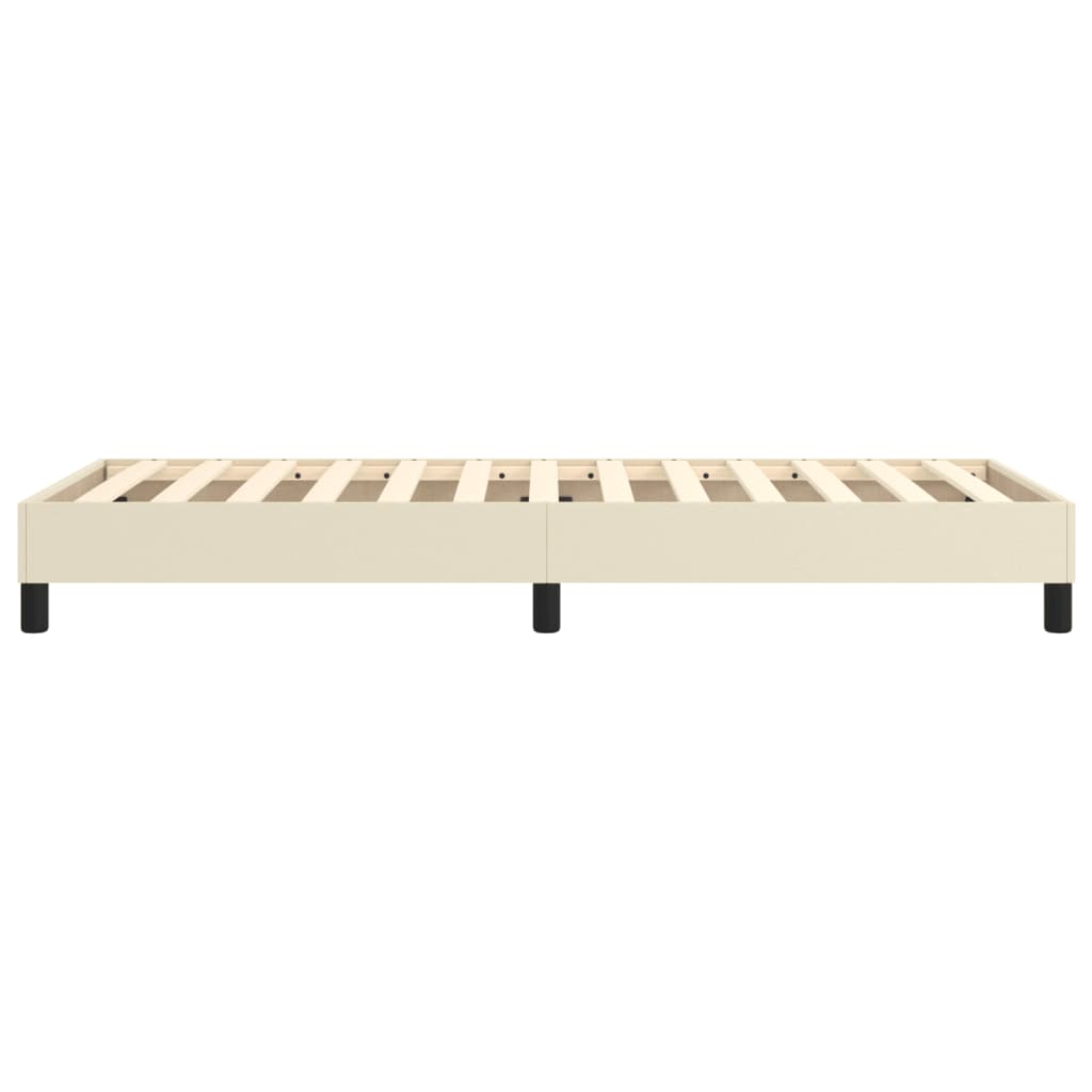 Boxspring bed kunstleer crèmekleurig 90x200 cm is nu te koop bij PeponiXL, paradijselijk wonen!