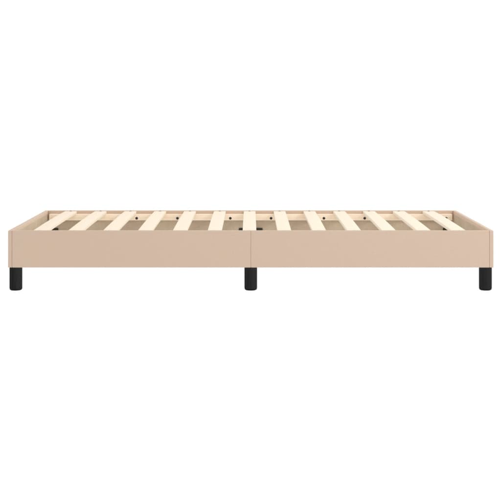 Boxspring bed kunstleer cappuccinokleurig 90x200 cm is nu te koop bij PeponiXL, paradijselijk wonen!