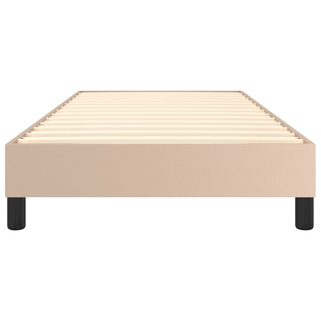 Boxspring bed kunstleer cappuccinokleurig 100x200 cm is nu te koop bij PeponiXL, paradijselijk wonen!