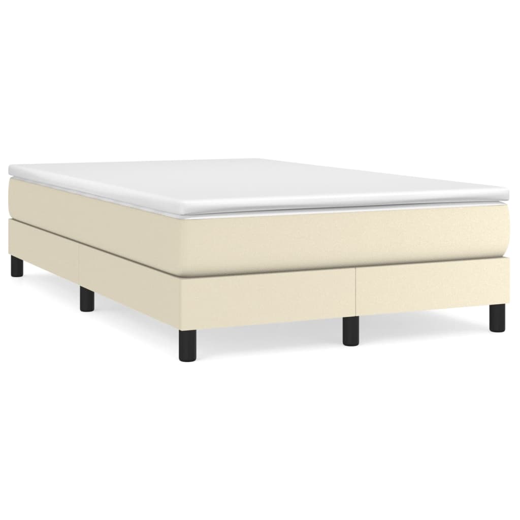 Boxspring bed kunstleer crèmekleurig 120x200 cm is nu te koop bij PeponiXL, paradijselijk wonen!