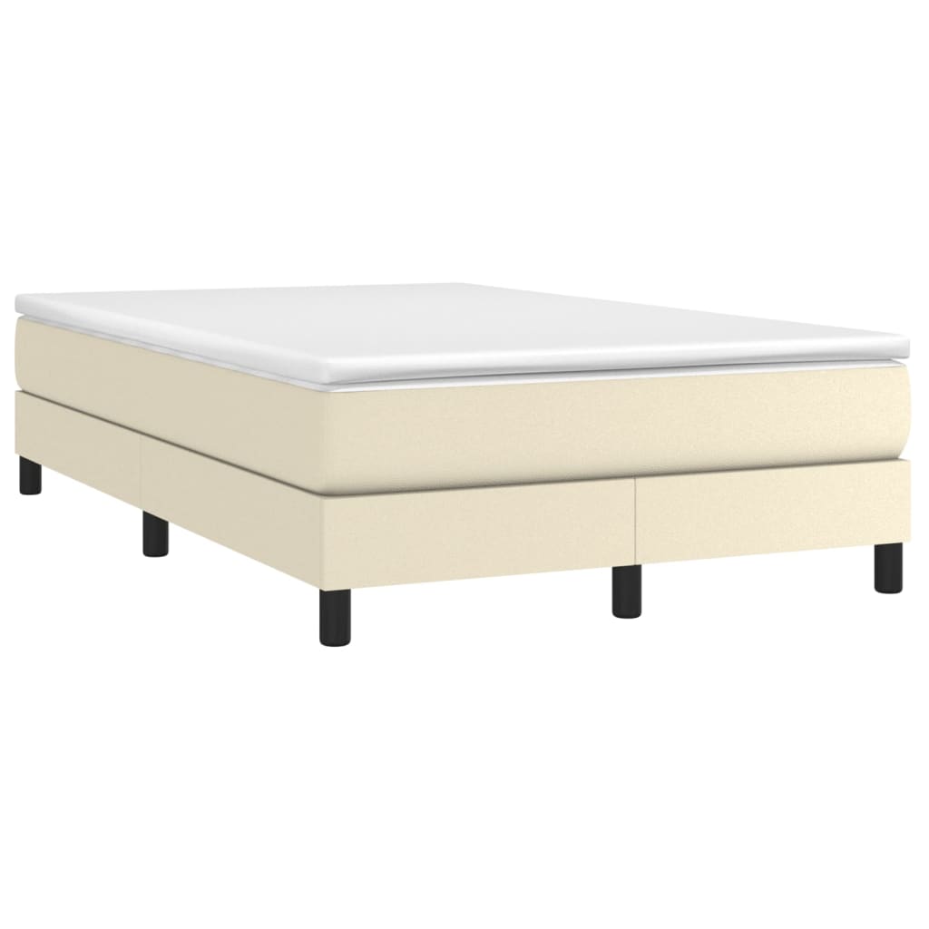 Boxspring bed kunstleer crèmekleurig 120x200 cm is nu te koop bij PeponiXL, paradijselijk wonen!