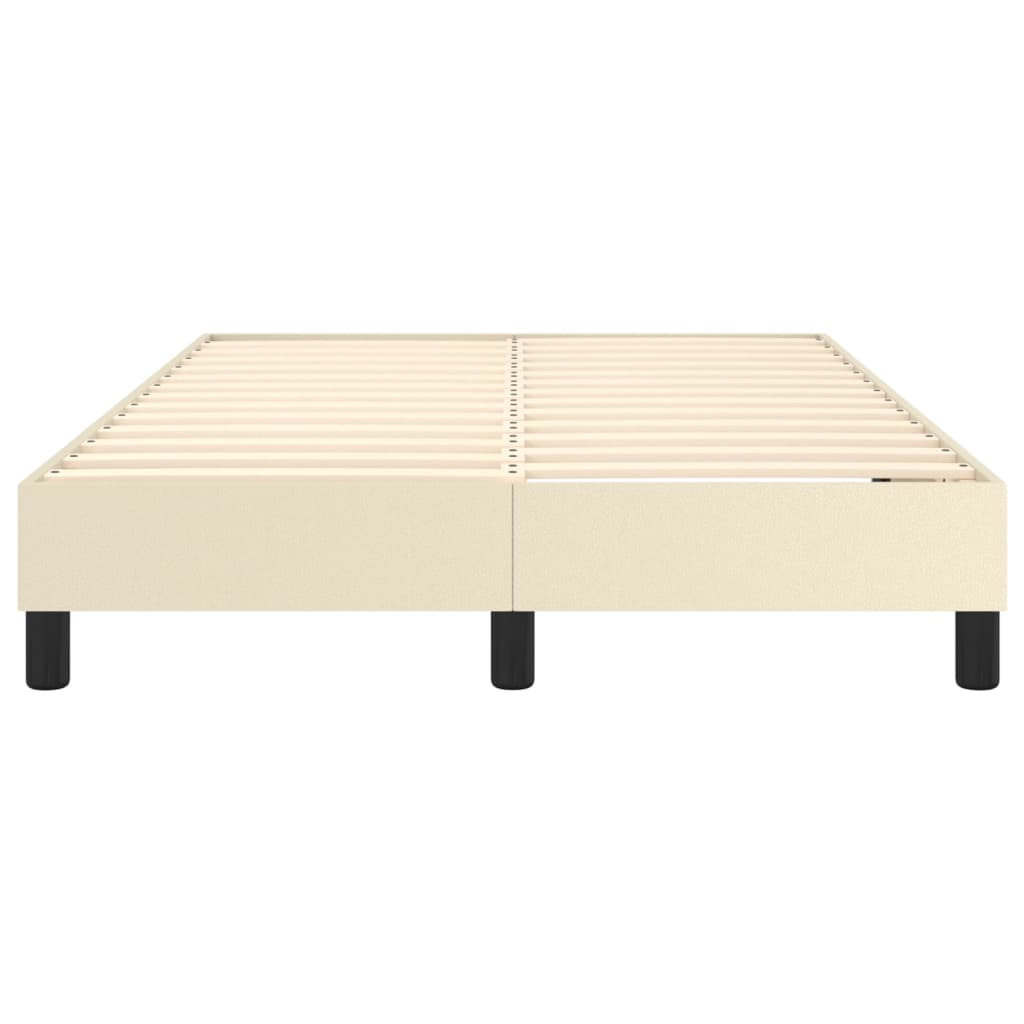 Boxspring bed kunstleer crèmekleurig 120x200 cm is nu te koop bij PeponiXL, paradijselijk wonen!