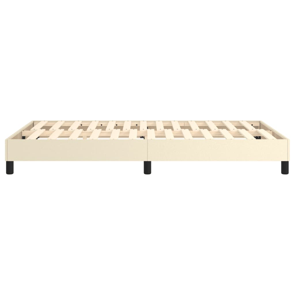 Boxspring bed kunstleer crèmekleurig 120x200 cm is nu te koop bij PeponiXL, paradijselijk wonen!