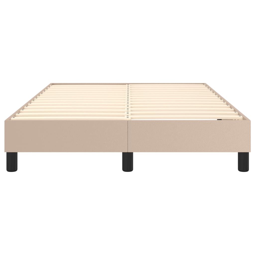 Boxspring bed kunstleer cappuccinokleurig 120x200 cm is nu te koop bij PeponiXL, paradijselijk wonen!