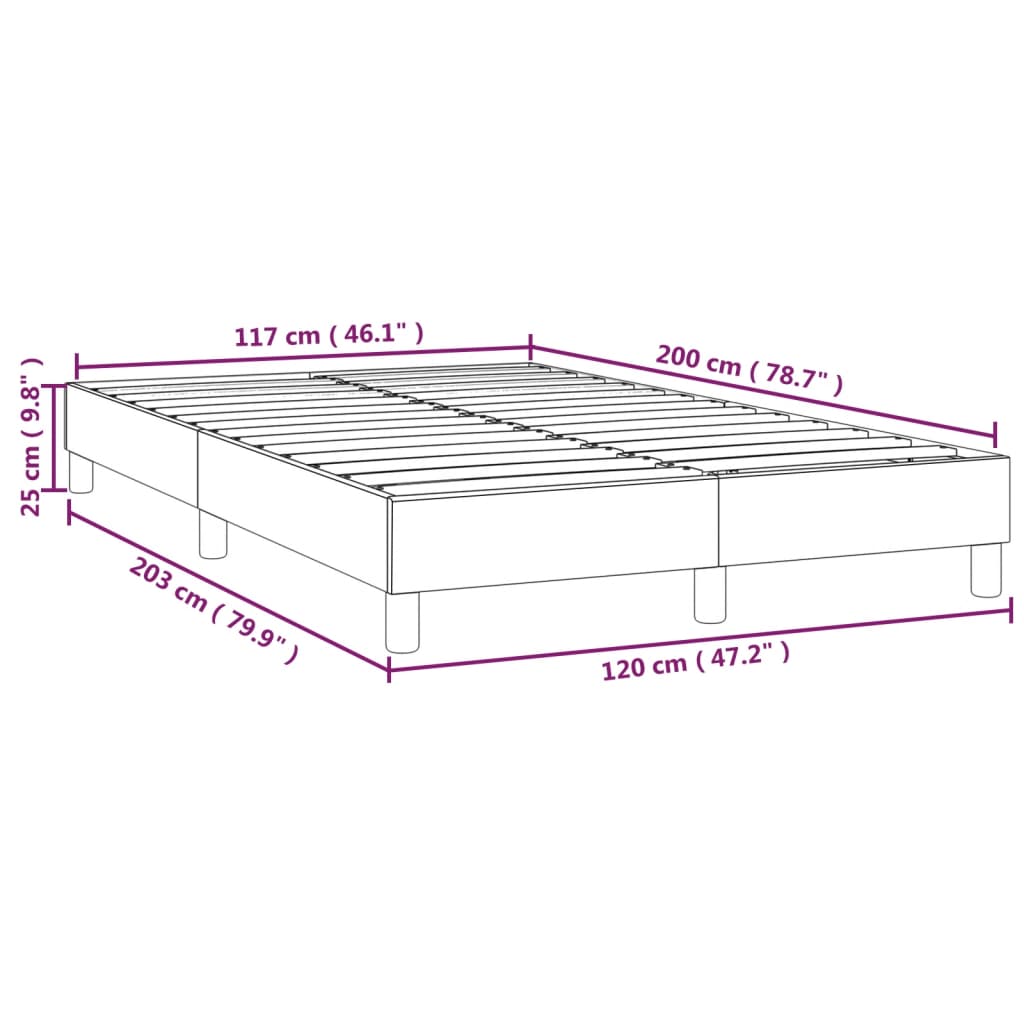 Boxspring bed kunstleer cappuccinokleurig 120x200 cm is nu te koop bij PeponiXL, paradijselijk wonen!