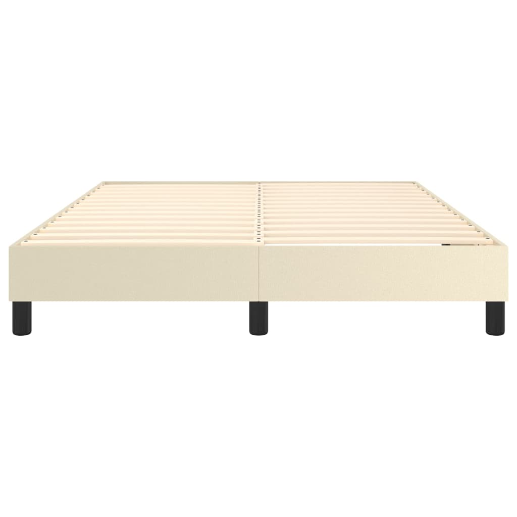Boxspring bed kunstleer crèmekleurig 140x190 cm is nu te koop bij PeponiXL, paradijselijk wonen!