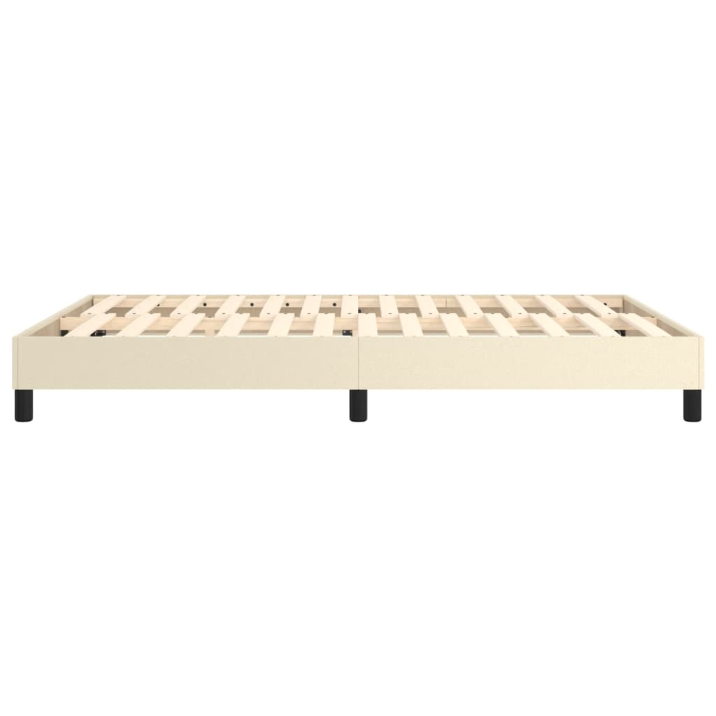 Boxspring bed kunstleer crèmekleurig 140x190 cm is nu te koop bij PeponiXL, paradijselijk wonen!