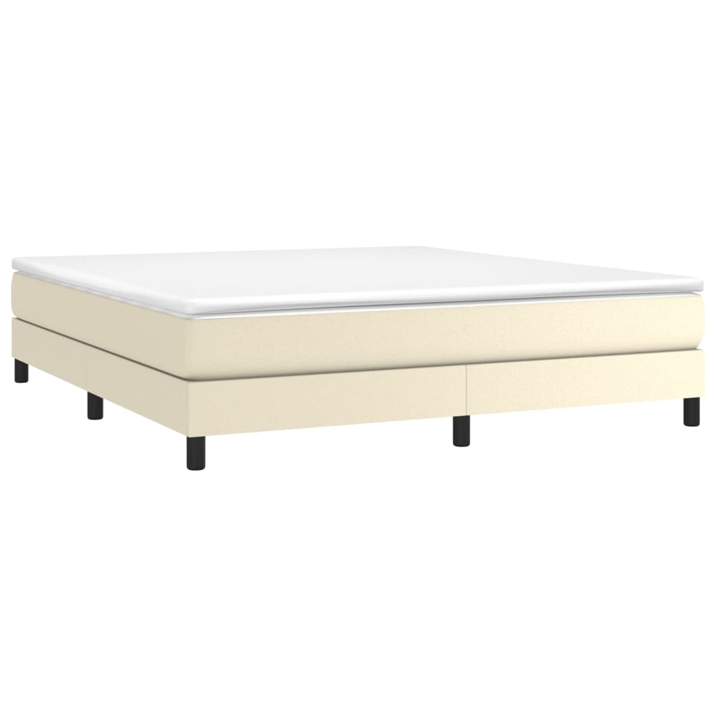 Boxspring bed kunstleer crèmekleurig 160x200 cm is nu te koop bij PeponiXL, paradijselijk wonen!