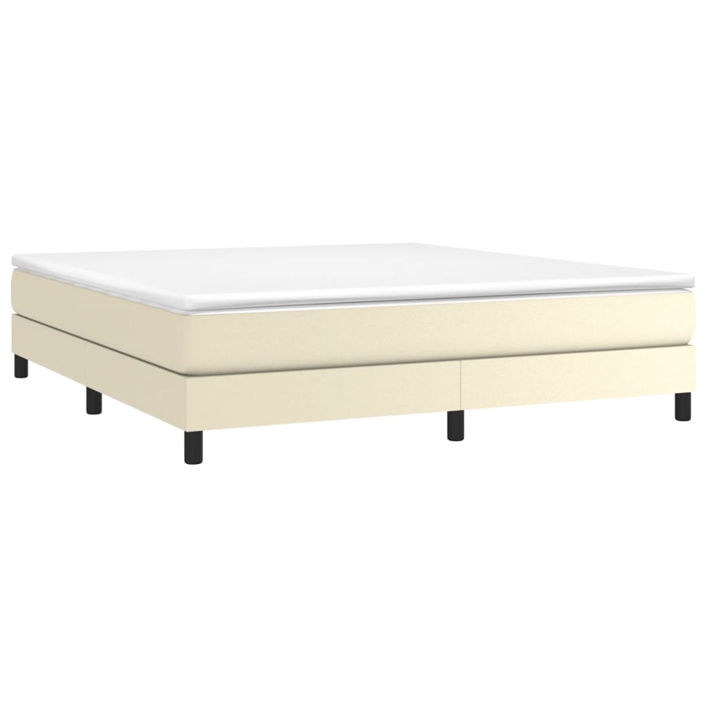 Boxspring bed kunstleer crèmekleurig 180x200 cm is nu te koop bij PeponiXL, paradijselijk wonen!