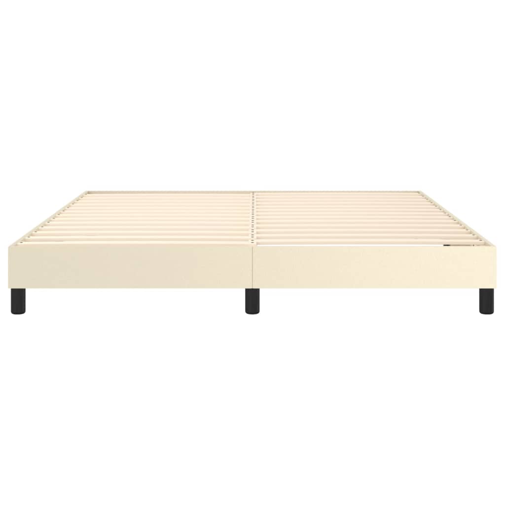 Boxspring bed kunstleer crèmekleurig 180x200 cm is nu te koop bij PeponiXL, paradijselijk wonen!
