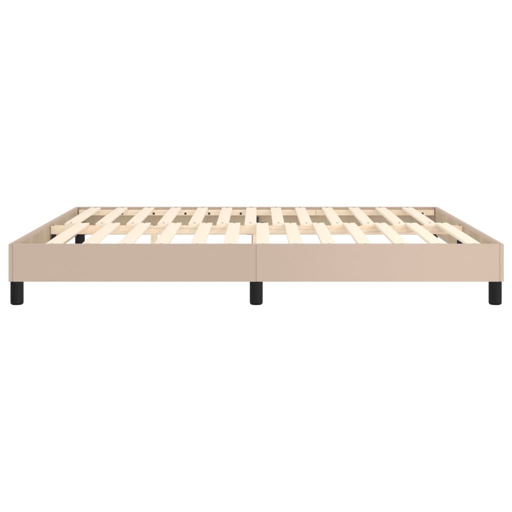 Boxspring bed kunstleer cappuccinokleurig 180x200 cm is nu te koop bij PeponiXL, paradijselijk wonen!