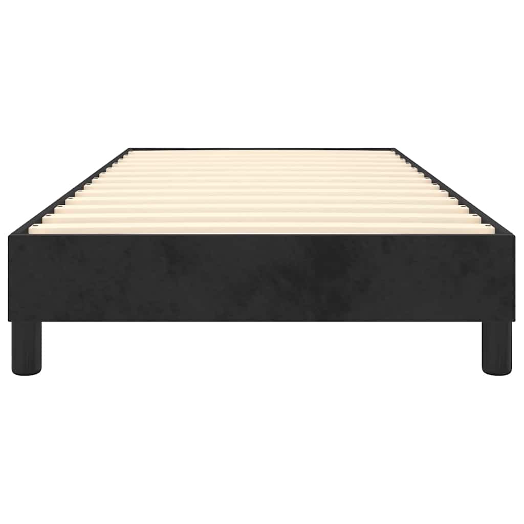 Boxspring bed fluweel zwart 80x200 cm is nu te koop bij PeponiXL, paradijselijk wonen!