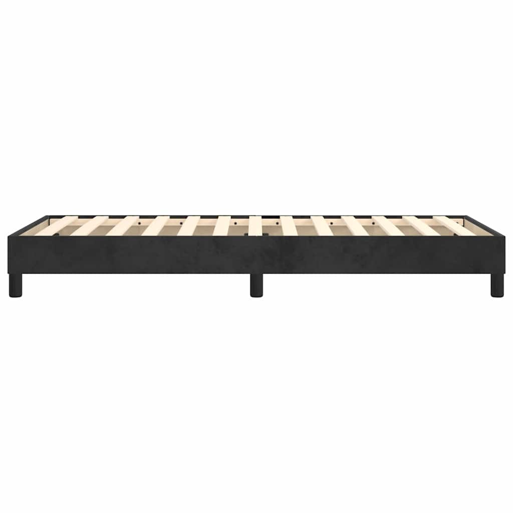 Boxspring bed fluweel zwart 80x200 cm is nu te koop bij PeponiXL, paradijselijk wonen!